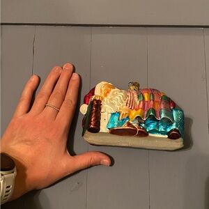 Christopher Radko Santa in bed ornament